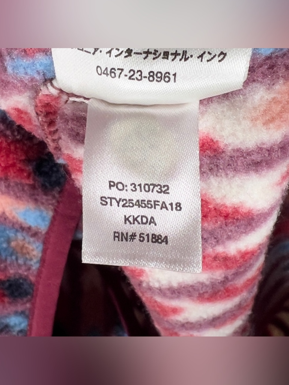 Patagonia Synchilla Kuta Klash Women's Small Fleece Pullover Dark Currant Aztec - Picture 6 of 11